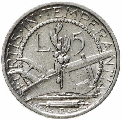 купить Сан-Марино 5 лир (lire) 1935