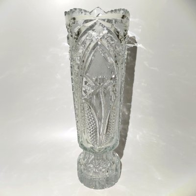 купить Ваза, декорированная техникой алмазной грани, хрусталь, СССР, 1970-1980 гг.
