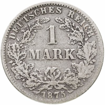 купить Германия 1 марка (mark) 1875 J знак монетного двора: "J" - Гамбург