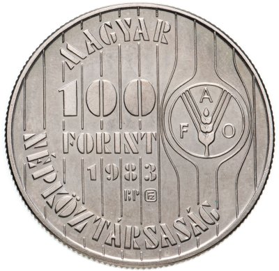 купить Венгрия 100 форинтов 1983 "FAO"