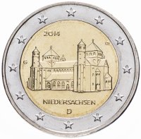 Купить Германия 2 евро 2014 Нижняя Саксония двор G