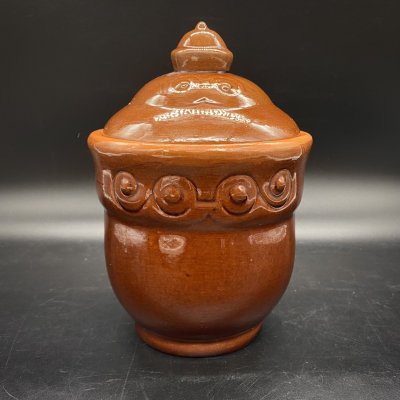купить Сахарница с крышкой, керамика, цветные поливы, СССР, 1980-1990 гг.