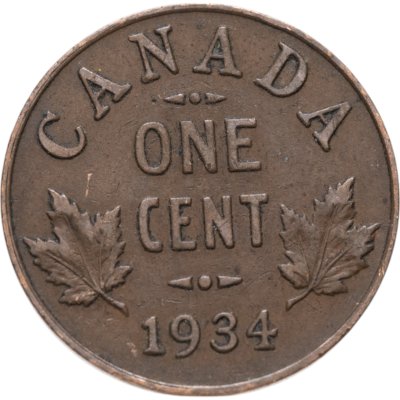 купить Канада 1 цент (cent) 1934
