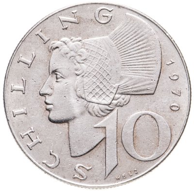 купить Австрия 10 шиллингов (shillings) 1970