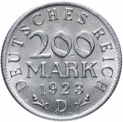 купить Германия (Веймарская республика) 200 марок 1923 случайный монетный двор