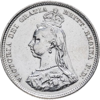 купить Великобритания 1 шиллинг (shilling) 1887 с портретом королевы Виктории