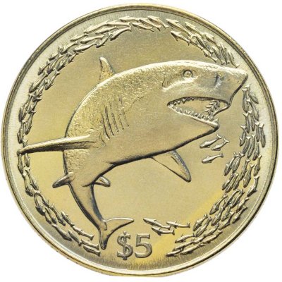 купить Британские Виргинские острова 5 долларов 2016 "Акула" в футляре