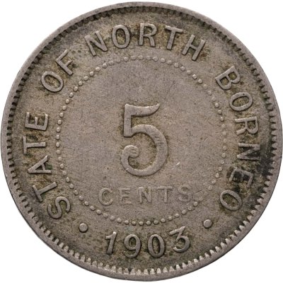 купить Северное Борнео 5 центов (cents) 1903