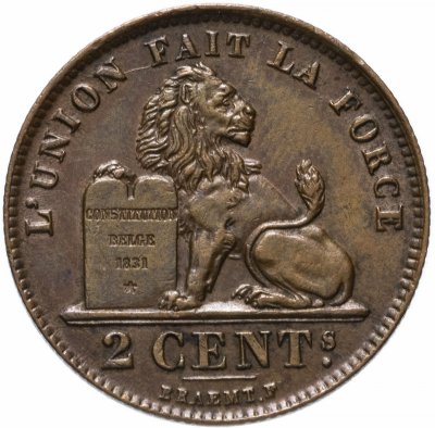 купить Бельгия 2 сантима (centimes) 1919
