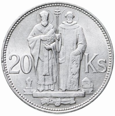 купить Словакия 20 крон 1941 "Кирилл и Мефодий"