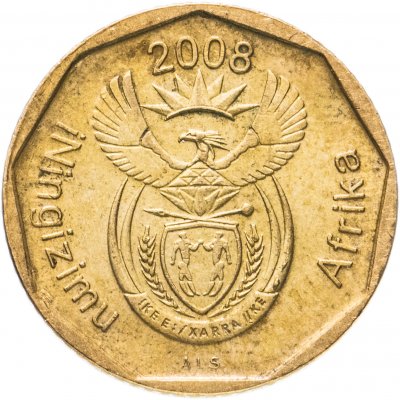 купить ЮАР 10 центов (cents) 2008 надпись "iNingizimu Afrika"