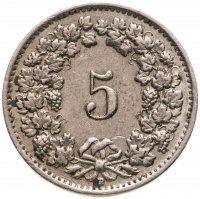 купить Швейцария 5 раппенов (rappen) 1955