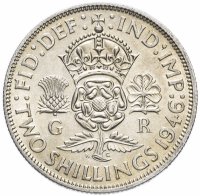 Купить Великобритания 2 шиллинга (флорин, shillings) 1946