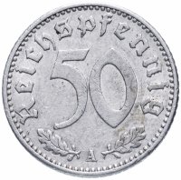 купить Германия (Третий рейх) 50 рейхспфеннигов (reichspfennig) 1940 A