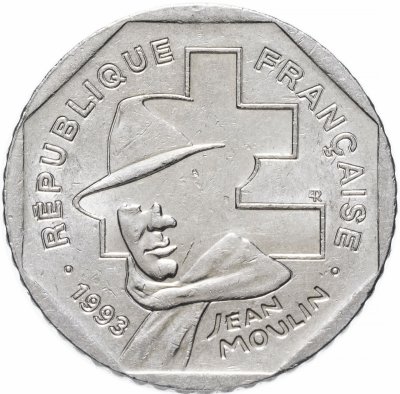 купить Франция 2 франка (francs) 1993 "50 лет Национальному движению сопротивления"