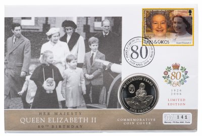 купить Гибралтар 1 крона (crown) 2006 "80 лет со дня рождения Королевы Елизаветы II" (в конверте)