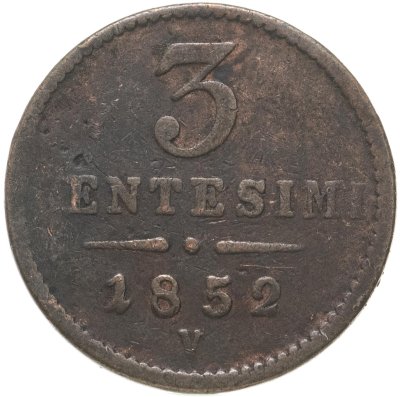купить Ломбардия-Венеция 3 чентезимо 1852 V