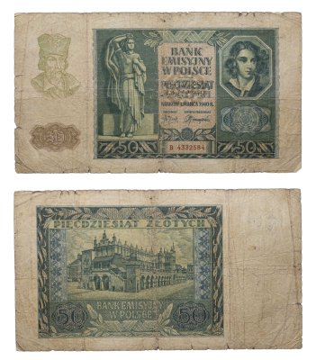 купить Польша 50 злотых 1940