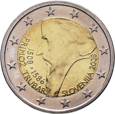 купить Словения 2 euro (евро) 2008 "500-летие со дня рождения Приможа Трубара"