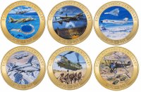 купить Остров Мэн 1 крона 2018 набор 6 монет 100 лет ВВС Великобритании