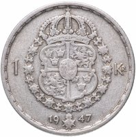 купить Швеция 1 эре (ore) 1947