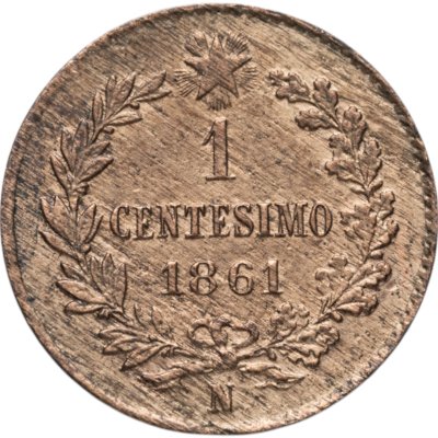 купить Италия 1 чентезимо (centesimo) 1861 Знак монетного двора: "N" - Неаполь
