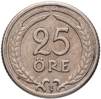 купить Швеция 25 эре (ore) 1946 "GV" на аверсе