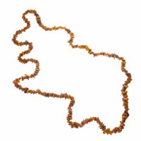 купить Бусы винтажные длинные из необработанного янтаря, СССР, 1960-1970 гг.