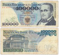 Купить Польша 100000 злотых 1990 (Pick 154a)
