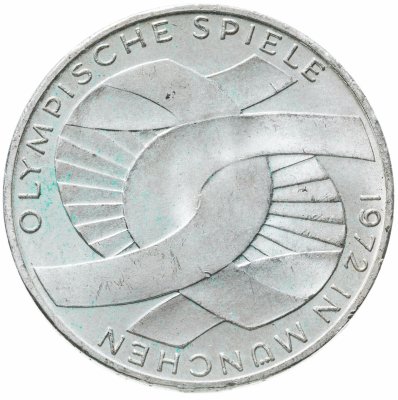 купить Германия 10 марок 1972 D "XX летние Олимпийские Игры, Мюнхен 1972 - Узел"