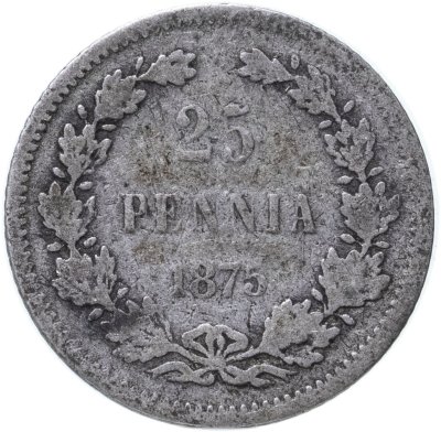 купить 25 пенни (pennia) 1875 S