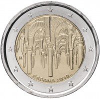 Купить Испания 2 евро 2010 "Всемирное наследие ЮНЕСКО: Большая мечеть и исторический центр города Кордоба"