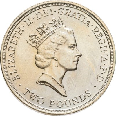 купить Великобритания 2 фунта (pounds) 1989 "300 лет "Биллю о правах" Англии"