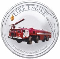 Купить Острова Кука 1 доллар 2006 "Пожарные машины мира: Airfield fire engine AA-60" с сертификатом