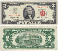 купить США 2 доллара 1963 (Pick 382a)