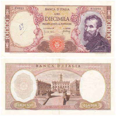 купить Италия 10000 лир 1966 (Pick 97c)