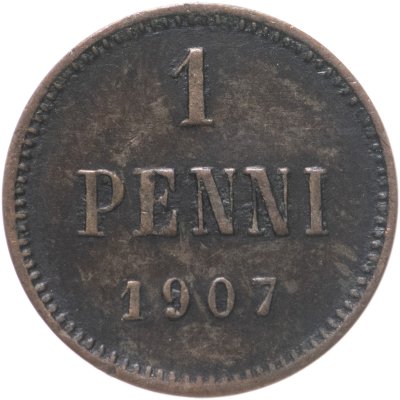 купить 1 пенни (penni) 1907