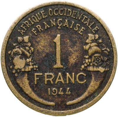 купить Французская Западная Африка 1 франк (franc) 1944