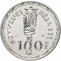 купить Новые Гебриды 100 франков (francs) 1966