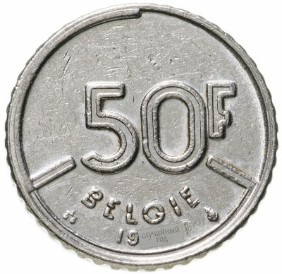 купить Бельгия 50 франков 1987-1993 надпись на голландском - 'BELGIE', случайная дата