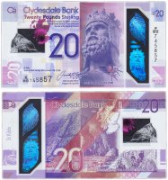 купить Шотландия 20 фунтов 2019 (2020) (Pick **) Clydesdale Bank пластик