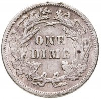 купить США 10 центов (дайм, Seated Liberty Dime) 1889 без знака монетного двора