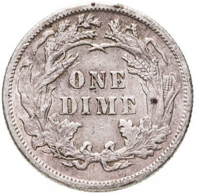 купить США 10 центов (дайм, Seated Liberty Dime) 1889 без знака монетного двора