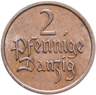 купить Данциг 2 пфеннига (pfennig) 1937