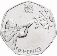 купить Великобритания 50 пенсов 2011 Олимпиада 2012 - Стрельба (AU)