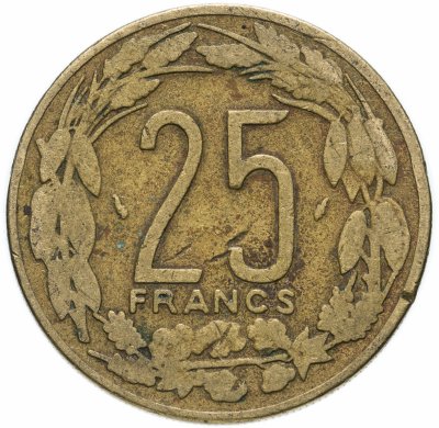 купить Центральная Африка (BEAC) 25 франков (francs) 1990