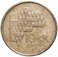 Купить Норвегия 10 крон (kroner) 1995-2012, случайная дата