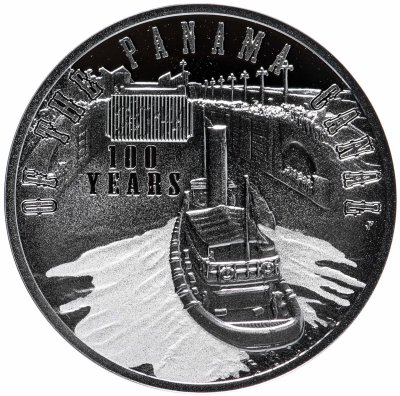 купить Остров Ниуэ 1 доллар 2014 "100 лет панамскому каналу. Корабль", в футляре с сертификатом