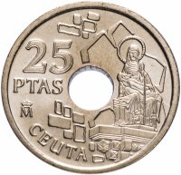 Купить Испания 25 песет (pesetas, ptas) 1998 "Сеута"