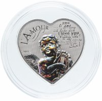 Купить Камерун 1000 франков 2013 "Сердце любви", в футляре, с сертификатом
